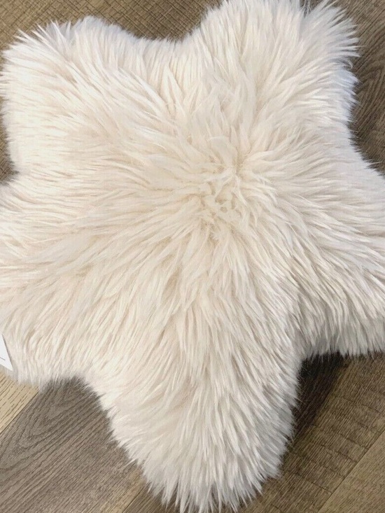 Pottery Barn Other - Plush Star-Shaped Faux Fur Pillow